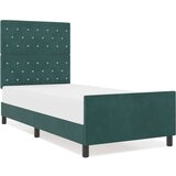 vidaXL Postelja Dark Green 90x190 cm Žamet, (22049109) | Shoptok.si