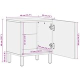 vidaXL Nočne omarice 2 kosa črna 40x33x46 cm trden mangov les | Shoptok.si