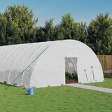 vidaXL Rastlinjak z jeklenim okvirjem bel 132 m 22x6x2,85 m | Shoptok.si