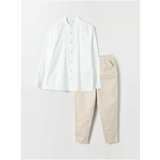 LC Waikiki Big Collar Long Sleeve Boy Shirt and Trousers Cene
