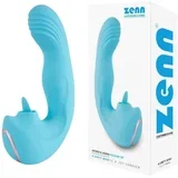 VIBRATOR Rotating & Licking Pleasure Toy - rotacije, lizanje, G točka, klitoris, dvojni rabbit vibrator