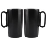 Vialli Design Crne šalice u setu 2 kom od kamenine 330 ml Fuori – | shoptok.hr