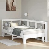 Krevet s regalom za knjige bez madraca bijeli 90x200cm borovina | shoptok.hr