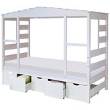 MID.YOU Postelja Lio, 90x200, Bela, Bor, Masivno | Shoptok.si