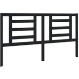  Uzglavlje za krevet crno 166 x 4 x 100 cm od masivne borovine | shoptok.hr