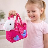 Plišana igračka jednorog u torbi 25cm - bijelo/rozi | Shoptok.si