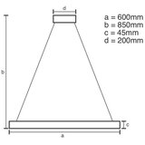  LED luster na sajli (prigušiva) LED/70W/230V 3000-6500K + daljinski upravljač | Eponuda.com