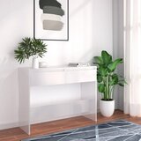 Maison Chic konzolna miza - miza ob steni bela 100x35x76,5 cm iverna plošča, (21786272) | Shoptok.si