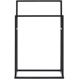  Samostojeći stalak za ručnike crni 48 x 24 x 78 5 cm željezni | shoptok.hr
