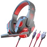 Venisymlis Stereo igralne slušalke PS4/PC 7.1, mikrofon za upravljanje šumov, LED lučka, (22102126) Cene
