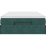 vidaXL Otomanski posteljni okvir z vzmetnico zelen 120x190 cm žamet, (21609982) | Shoptok.si