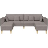 SOFA s jastukom 3 pcs Sivo-smeđa tkanina | shoptok.hr