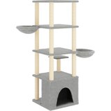  Penjalica za mačke sa stupovima za grebanje svjetlosiva 147 cm | shoptok.hr
