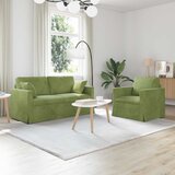  Set sofe 2 pcs Svijetlo zelena 158 x 78 x 80 cm Baršun | shoptok.hr