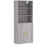 Maison Chic Visoka Komoda - Predalnik siva sonoma 69,5x34x180 cm inženirski les, (21719727) Cene