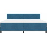  LED Box Spring Krevet Tamno plava 200 x 200 cm Baršun | shoptok.hr
