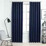 vidaXL Zatemnitvene zavese z obešali 2 kosa modre 140x225 cm, (20767657) Cene