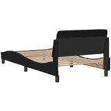  Okvir za krevet s uzglavljem crni 100x200 cm od tkanine | shoptok.hr