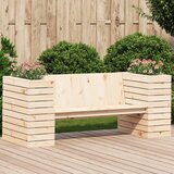 vidaXL Klop z visoko gredo 167,5x60x65 cm trdna borovina | Shoptok.si