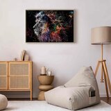  Slika - Crazy Lion (1 Part) Wide 120x80 U prirodnom drvenom okviru | shoptok.hr