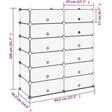  Stalak za cipele prozirni 94,5 x 36,5 x 106 cm PP | shoptok.hr