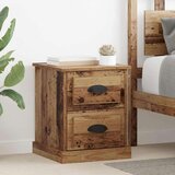  Noćni ormar s ladicama 2 pcs Staro drvo 39 x 39 x 47.5 cm u