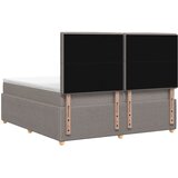  LED okvir za krevet s madracem Sivosmeđa 140 x 190 cm Tkanina | shoptok.hr