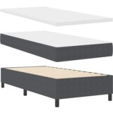  Krevet s podnicom s madracem &amp LED Tamno sivi Jednostruki Žakard | shoptok.hr
