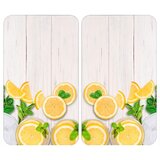 Wenko Zaštitni poklopci za štednjak u setu od kaljenog stakla 2 kom 52x30 cm Lemons – | shoptok.hr
