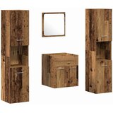 Set namještaja za kupaonicu 4 pcs Staro drvo Konstruirano drvo | shoptok.hr