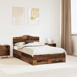  Krevetna konstrukcija Staro drvo 120 x 190 cm Konstruirano drvo Smeđa 196 x 123 x 90 cm | Shoptok.si
