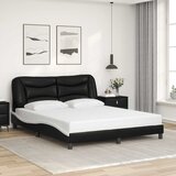  Okvir kreveta bez madraca Hvar crno-bijeli 160x200 cm umjetna koža | shoptok.hr
