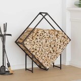 vidaXL stojalo za drva črno 100x25x100 cm hladno valjano jeklo cene