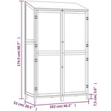  Vrtno spremište 102 x 52 x 174,5 cm od masivne jelovine | shoptok.hr