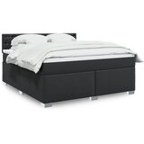 Maison Chic Box spring postelja - Vzmetna postelja z vzmetnico črn 180x200 cm umetno usnje SL23779, (21891241) | Shoptok.si