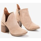 Resti Beige women's boots on a post with cutouts Cintura - Footwear | Shoptok.si