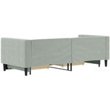vidaXL Izvlečna dnevna postelja s predali svetlo siva 80x200 cm žamet | Shoptok.si