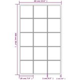  Zidno ogledalo crno 100 x 60 cm metalno | shoptok.hr