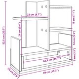  Organizator za stol boja hrasta 49x20x52,5 cm konstruirano drvo | shoptok.hr