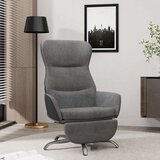  Stol za sproščanje z oporo za noge temno sivo blago, (20935110) | Shoptok.si
