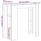  barska miza s polico iz starega lesa 102x50x103,5 cm | Shoptok.si