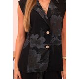 Kesi Włoski Women's set made of viscose, vest and pants in flowers black | Shoptok.si