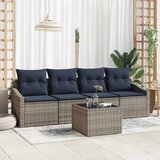  Set sofe s jastukom 5 pcs Siva i mornarsko plava poliratan | shoptok.hr