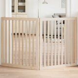  Vrata za pse s 2 panela sklopiva 160 cm od drva topole | shoptok.hr