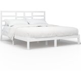 The Living Store Posteljni okvir bel iz trdnega lesa 200x200 cm - Posteljni Okvir, (21529996) | Shoptok.si