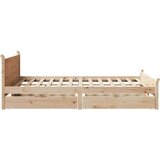 vidaXL Posteljni okvir brez vzmetnice 135x190 cm trdna borovina | Shoptok.si