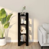 vidaXL Ormarić za knjige / pregrada crni 41 x 35 x 125 cm od borovine Cijene