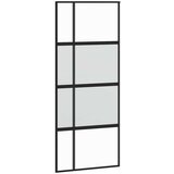  Klizna vrata crna 90 x 205 cm od kaljenog stakla i aluminija | shoptok.hr