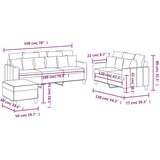  3-dijelni set sofa s jastucima crni od tkanine | shoptok.hr