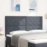 vidaXL Naslon za glavu dizajn dijamantnih blokova tamnosivi 180 cm svila | shoptok.hr